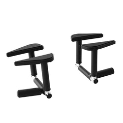 2Pcs/Set Pull Up Bar Portable Foldable Dip Station Multi Gym 120kg Home Power Station Black