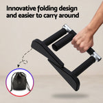 2Pcs/Set Pull Up Bar Portable Foldable Dip Station Multi Gym 120kg Home Power Station Black