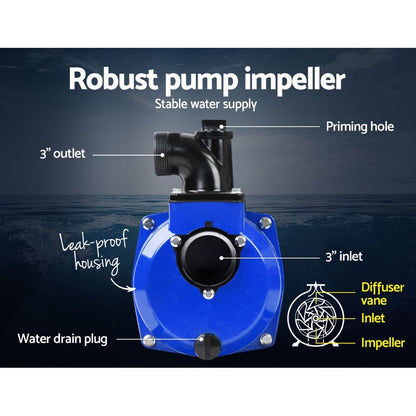 Petrol Water Pump 3" High Flow Transfer Fire Fighting Irrigation