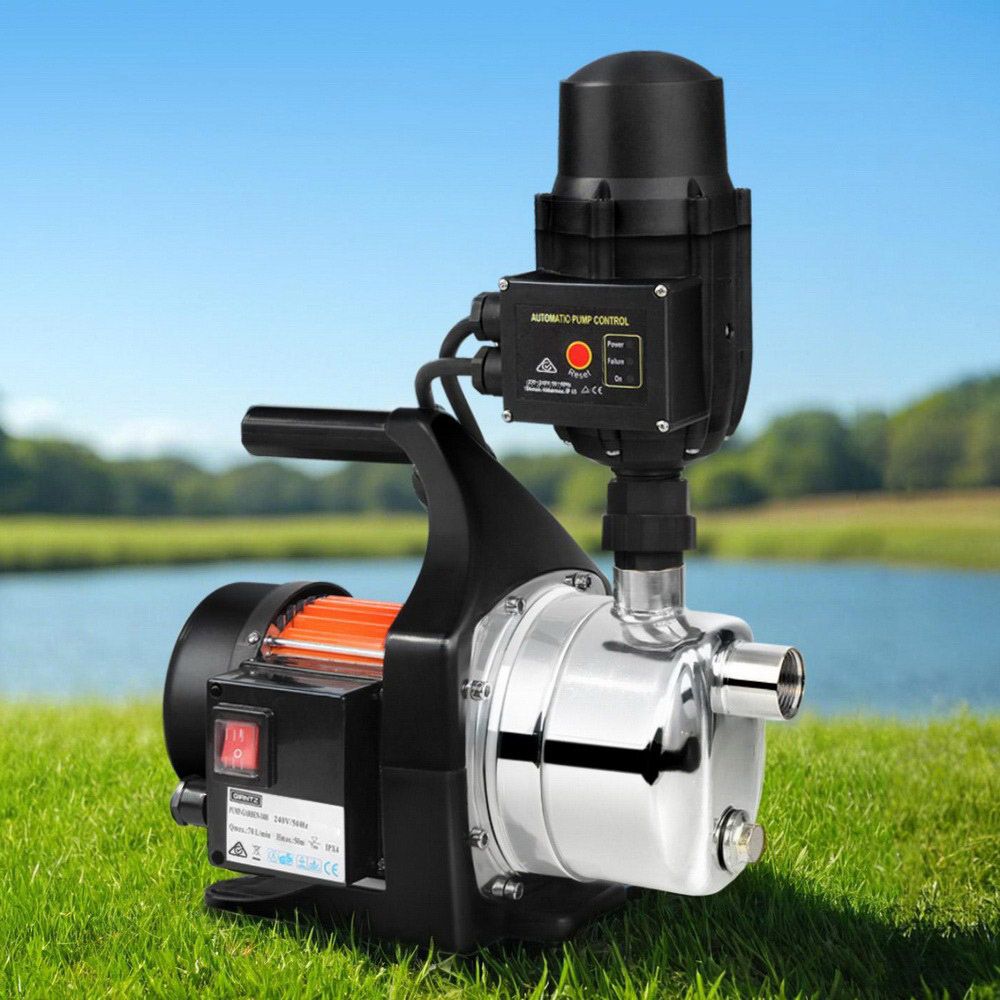 Garden Water Pump High Pressure 800W Tank Rain Farm Irrigation House Black