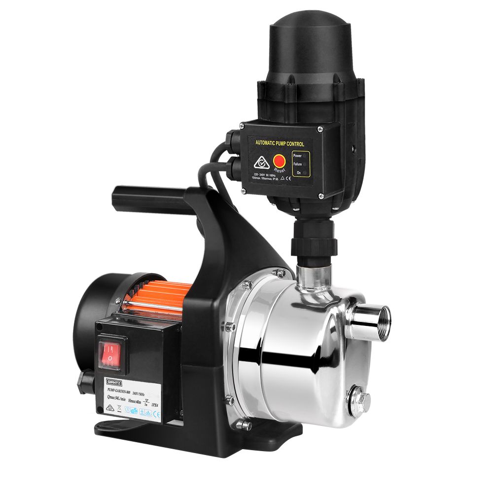 Garden Water Pump High Pressure 800W Tank Rain Farm Irrigation House Black