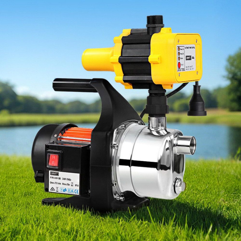 Garden Water Jet Pump High Pressure 800W Tank Rain Farm Irrigation Yellow
