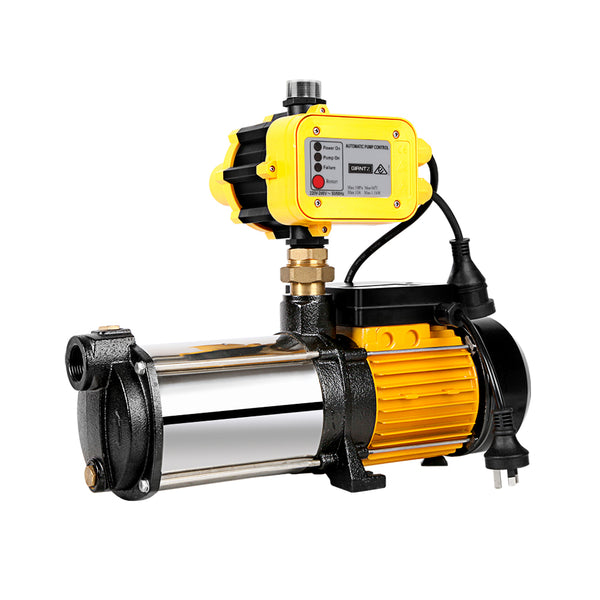  Garden Water Pump High Pressure 2500W Multi Stage Tank Yellow