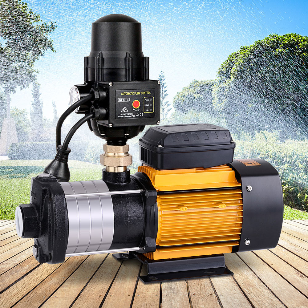 Garden Water Pump High Pressure 2000W Multi Stage Tank Rain Irrigation Black