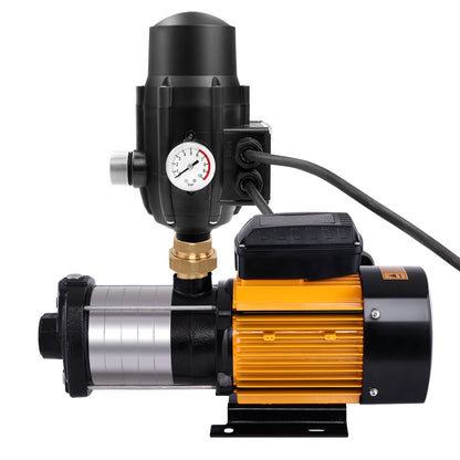 Garden Water Pump High Pressure 2500W Multi Stage Tank Rain Irrigation Black