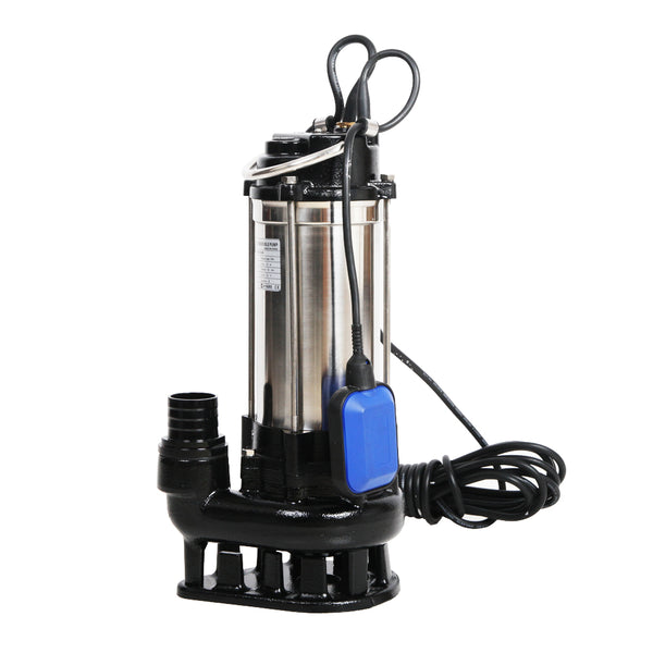  2000W Submersible Dirty Water Pump Bore Tank Well Steel Automatic