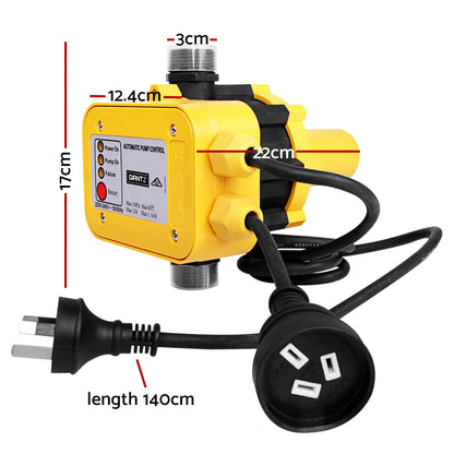 Water Pressure Pump Controller Auto Switch Control Electric Electronic Yellow