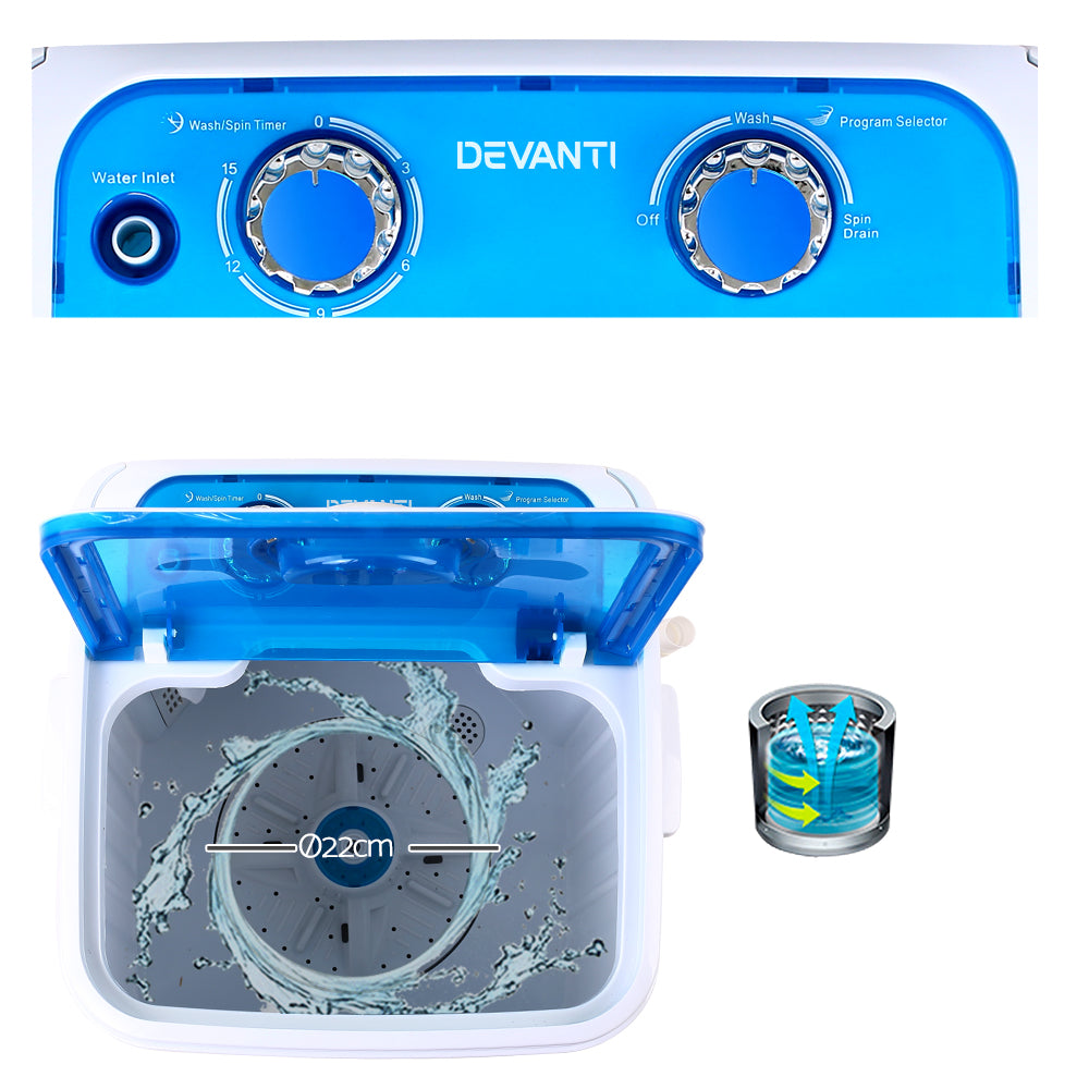 Portable Washing Machine 4.6Kg Blue