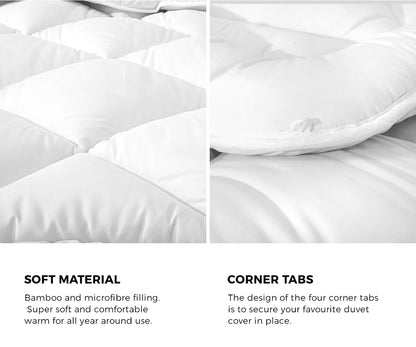 Microfiber Queen Quilt Duvert Insert 400GSM