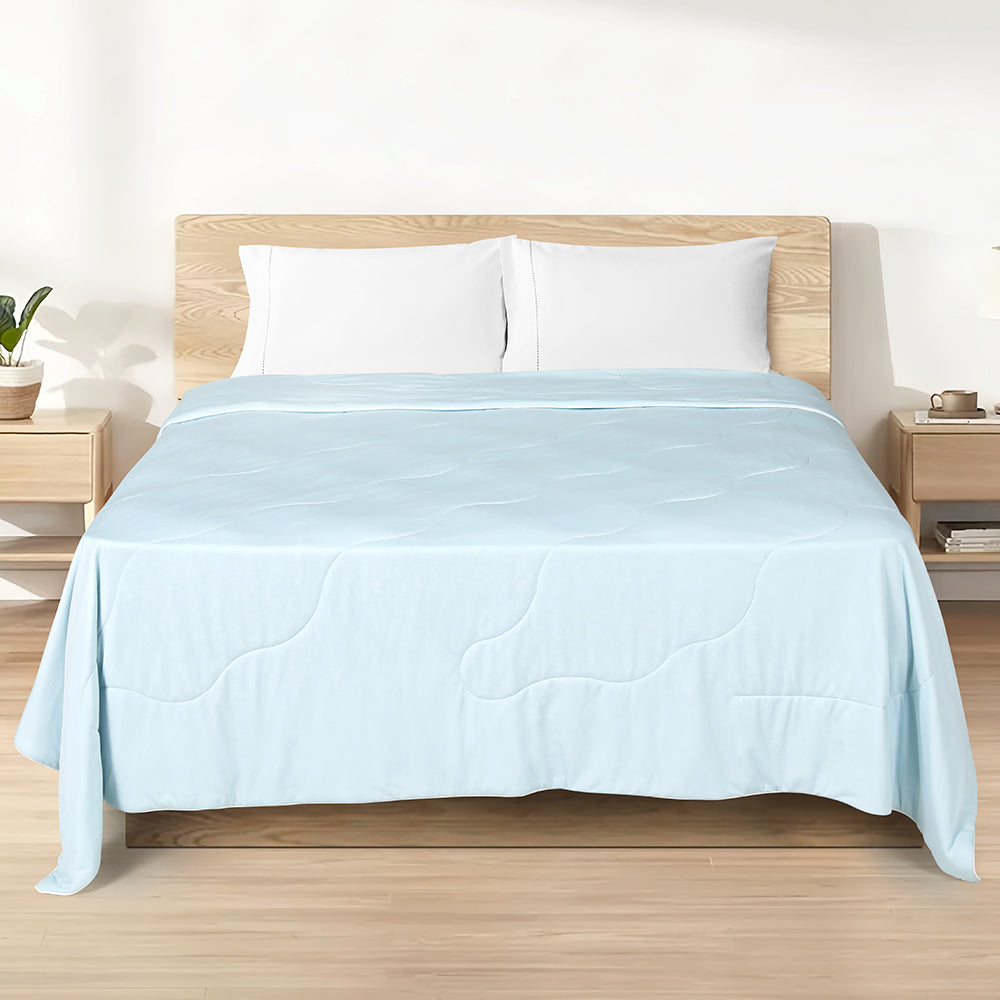 Summer Cooling Quilt Blanket Blue for Queen/Single Bed