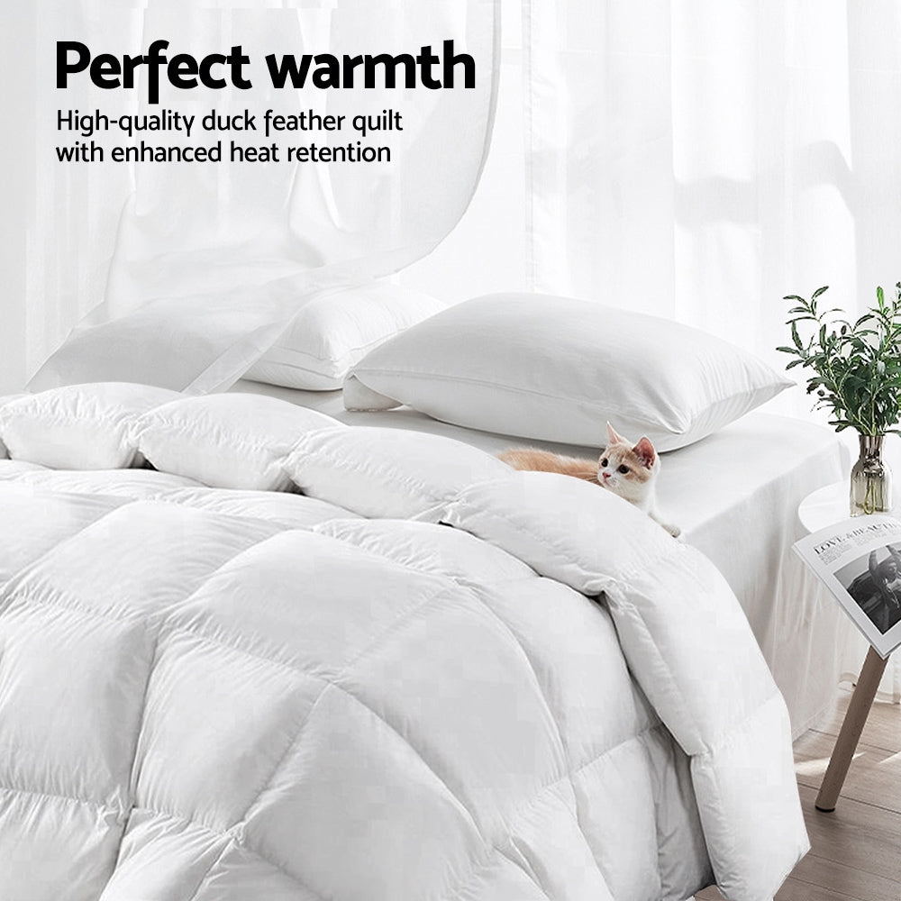 500Gsm Duck Down Feather Quilt King