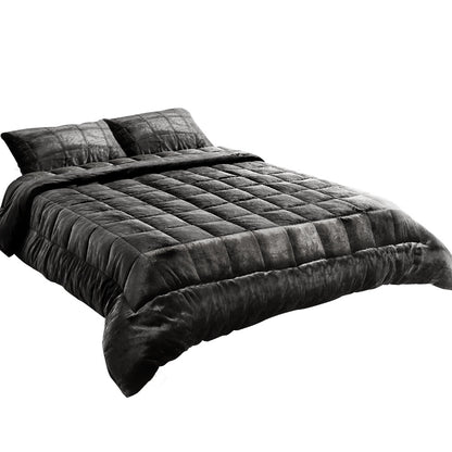 Mink Quilt Charcoal King