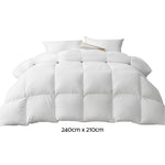 Giselle Bedding Goose Down Feather Quilt Cover Duvet 800GSM Winter Doona White King