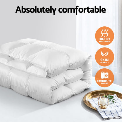 500Gsm Goose Down Feather Quilt Super King