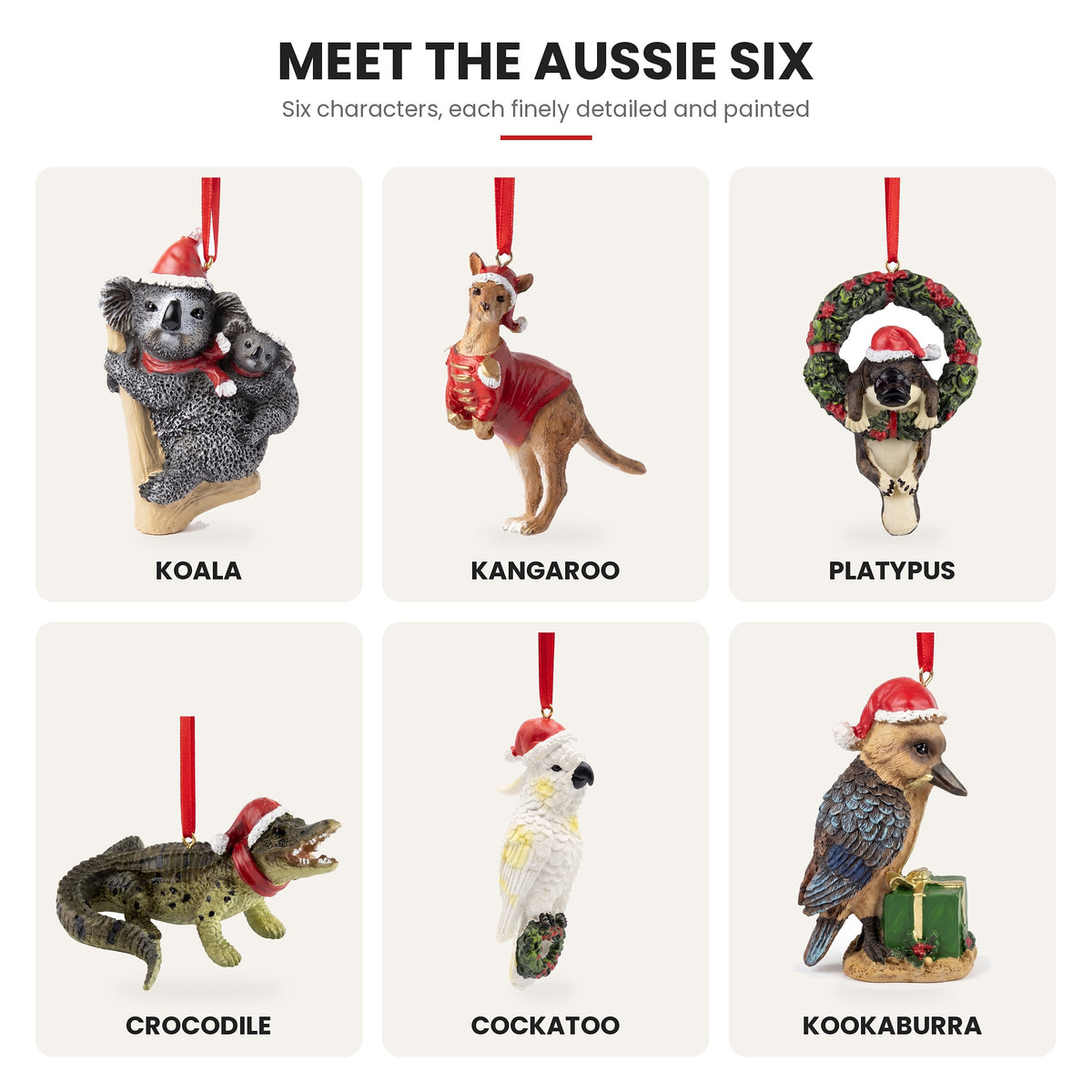 Australian Animal Ornaments Set