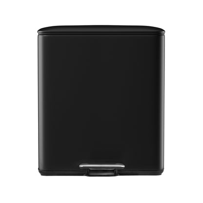 Pedal Bins Rubbish Bin Dual Waste Recycle Dustbins 40L Black/White