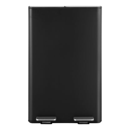 Pedal Bins Rubbish Bin Dual Compartment Waste Recycle Dustbins 60L Black
