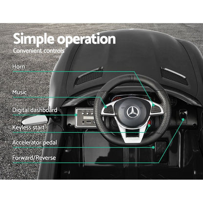 Kids Electric Ride On Car Mercedes-Benz Amg Gtr 12V Black