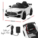 Kids Electric Ride On Car Mercedes-Benz Amg Gtr, White