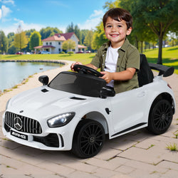Kids Electric Ride On Car Mercedes-Benz Amg Gtr, White