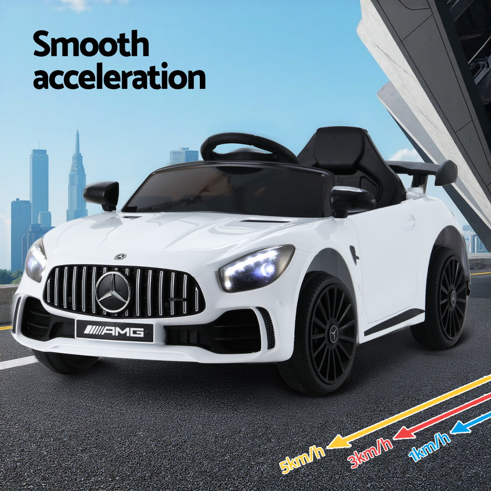 Kids Electric Ride On Car Mercedes-Benz Amg Gtr, White