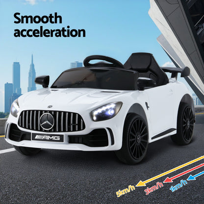 Kids Electric Ride On Car Mercedes-Benz Amg Gtr, White