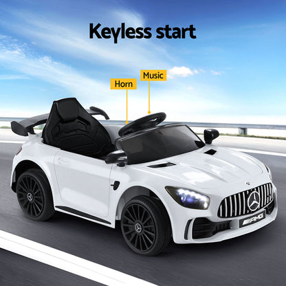 Kids Electric Ride On Car Mercedes-Benz Amg Gtr, White