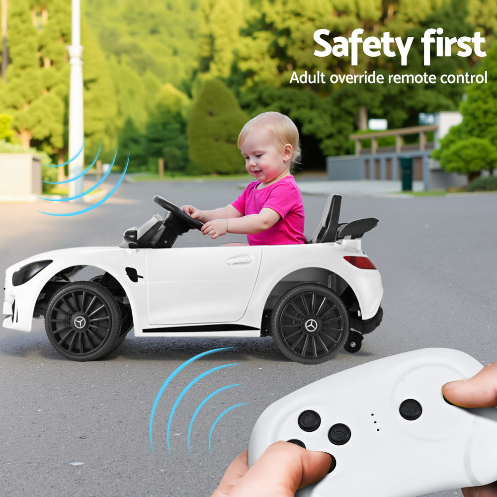 Kids Electric Ride On Car Mercedes-Benz Amg Gtr, White