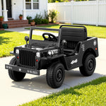 Rigo Kids Electric Ride On Car Jeep Military Off Road Remote 12V Black