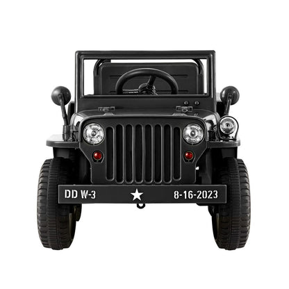 Rigo Kids Electric Ride On Car Jeep Military Off Road Remote 12V Black