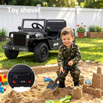 Rigo Kids Electric Ride On Car Jeep Military Off Road Remote 12V Black