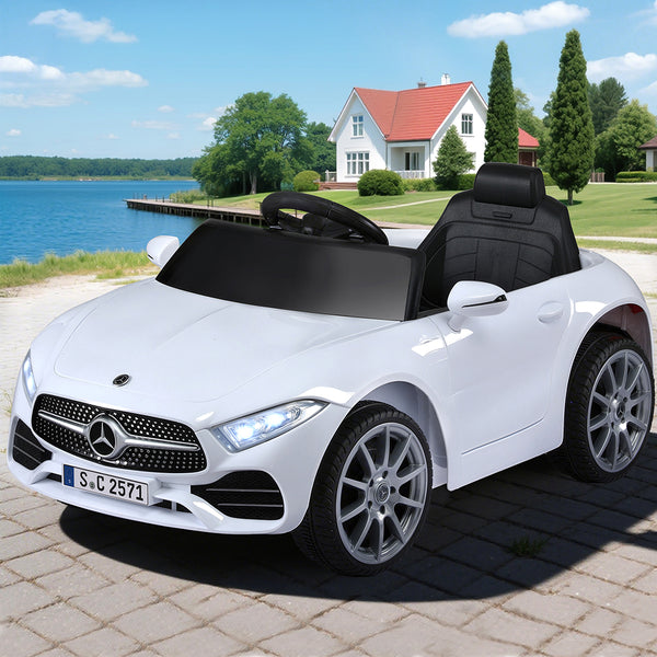  Kids Electric Ride On Car Licensed Outdoor Toys Cars Music Remote White