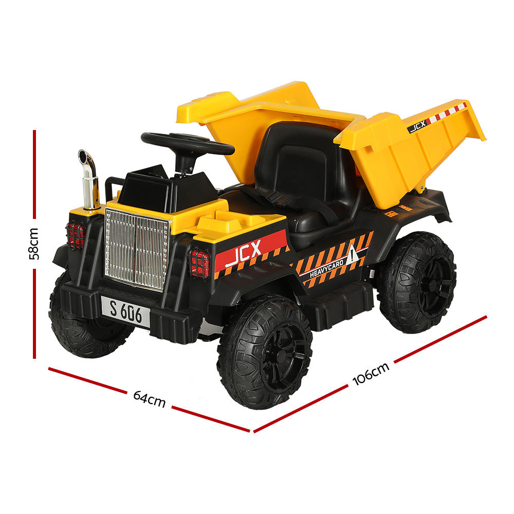 Rigo Kids Electric Ride On Car Dumptruck Loader 12V Yellow