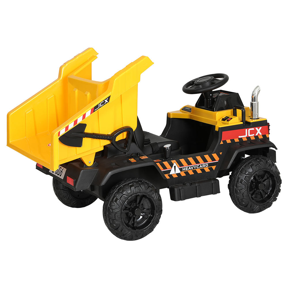 Rigo Kids Electric Ride On Car Dumptruck Loader 12V Yellow