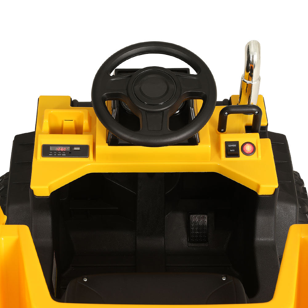 Rigo Kids Electric Ride On Car Dumptruck Loader 12V Yellow
