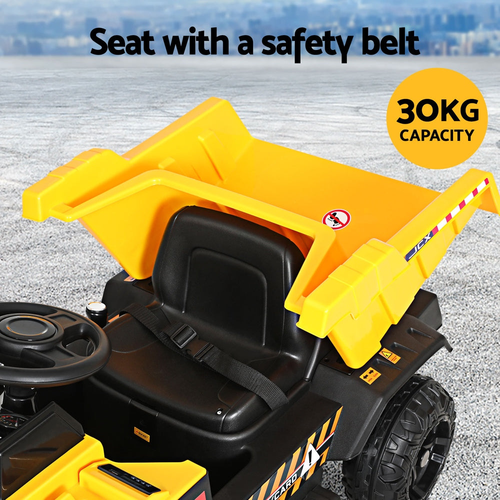 Rigo Kids Electric Ride On Car Dumptruck Loader 12V Yellow