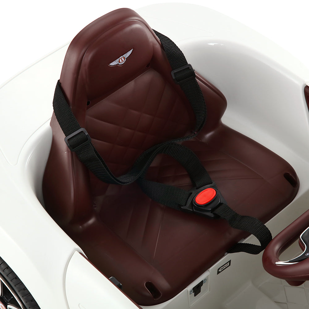 Kids Electric Ride On Car Bentley Licensed Exp12 Toy Cars Remote 12V White
