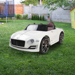 Kids Electric Ride On Car Bentley Licensed Exp12 Toy Cars Remote 12V White