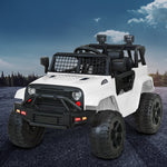 Rigo Kids Electric 12V Car Toys Jeep - White