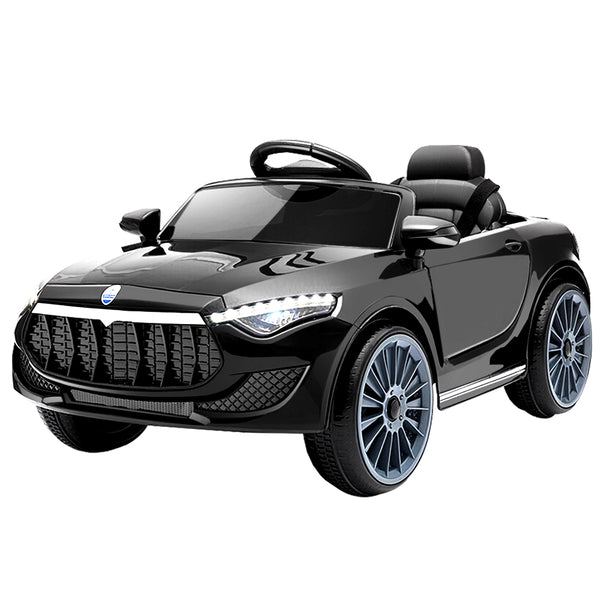  12V Black Kids Electric Ride-On Car with Music & Remote