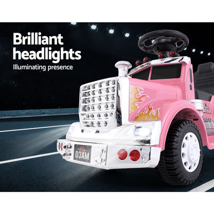 Rigo Kids Electric Ride On Car Truck Motorcycle Motorbike Toy Cars Pink