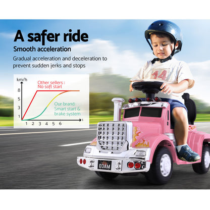 Rigo Kids Electric Ride On Car Truck Motorcycle Motorbike Toy Cars Pink
