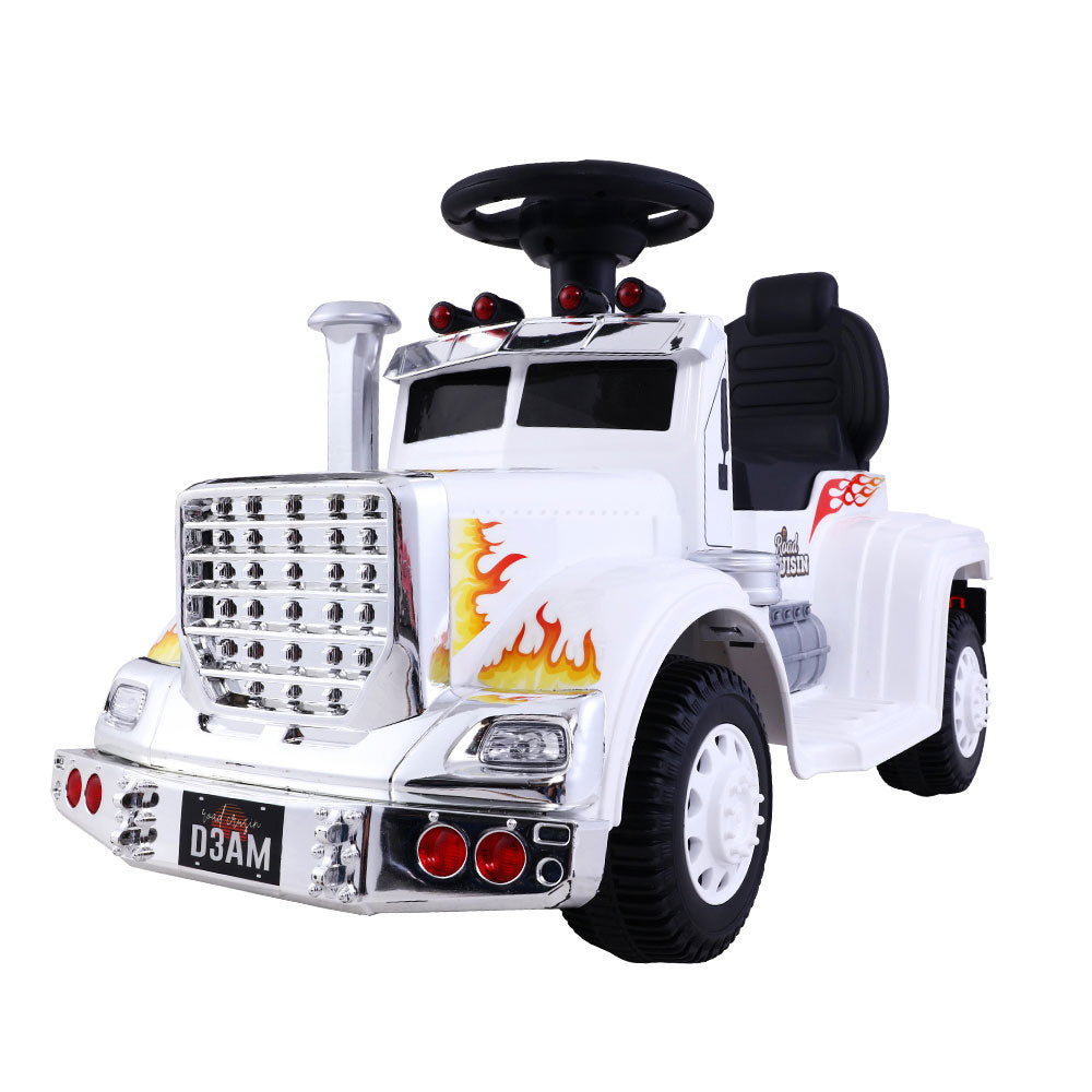 Rigo Kids Electric Ride On Car Truck Motorcycle Motorbike Toy Cars White