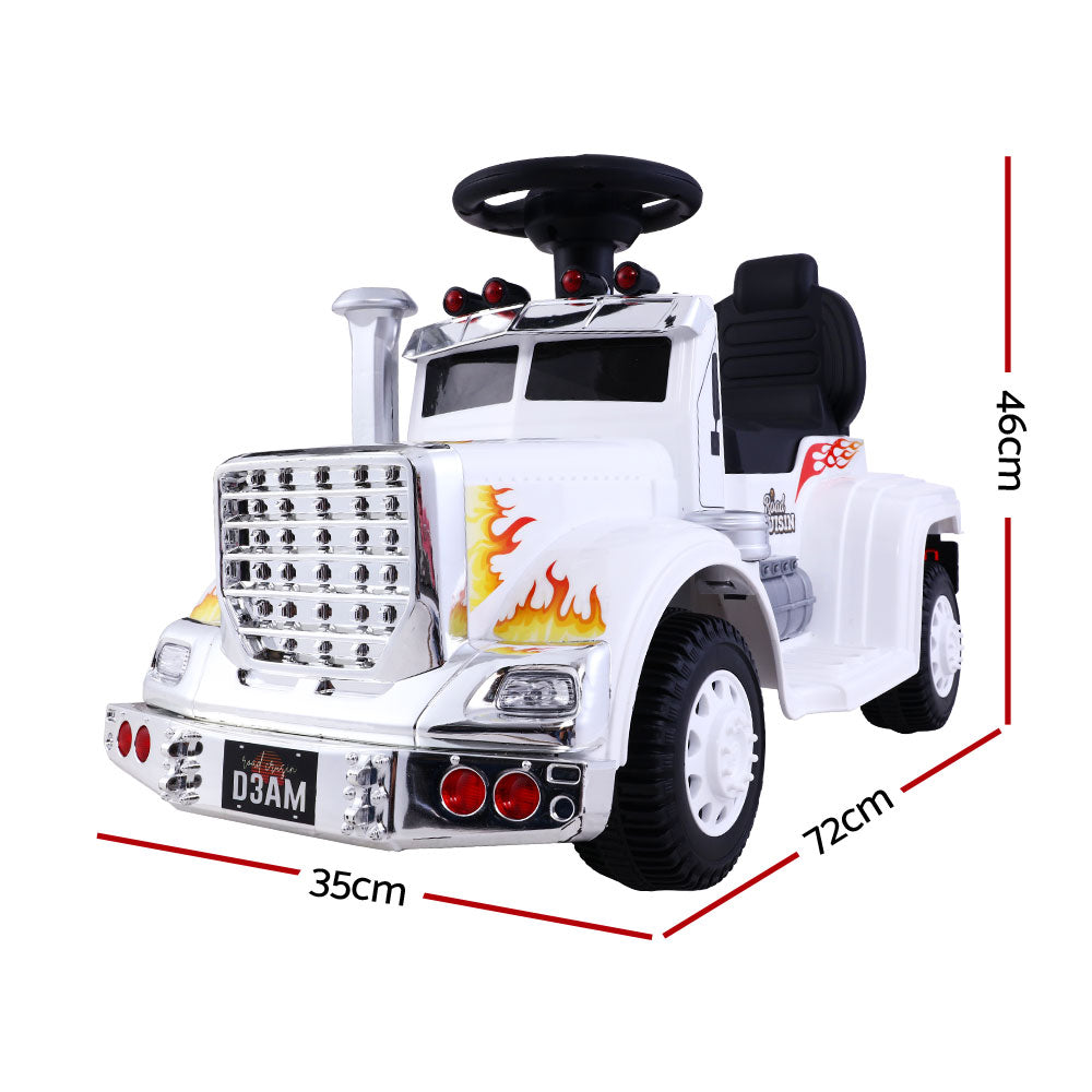 Rigo Kids Electric Ride On Car Truck Motorcycle Motorbike Toy Cars White