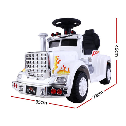 Rigo Kids Electric Ride On Car Truck Motorcycle Motorbike Toy Cars White