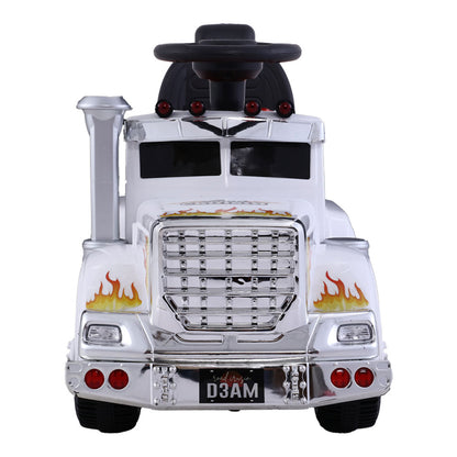 Rigo Kids Electric Ride On Car Truck Motorcycle Motorbike Toy Cars White