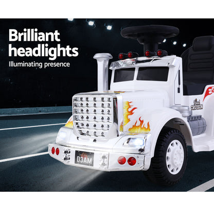 Rigo Kids Electric Ride On Car Truck Motorcycle Motorbike Toy Cars White