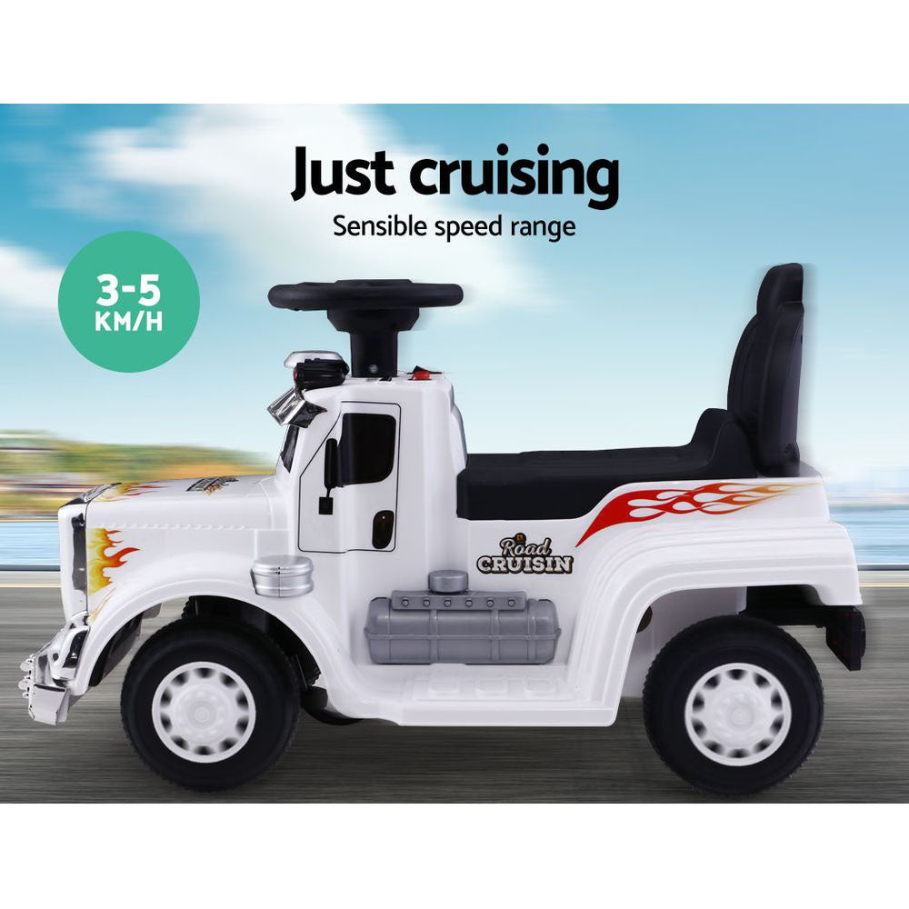 Rigo Kids Electric Ride On Car Truck Motorcycle Motorbike Toy Cars White
