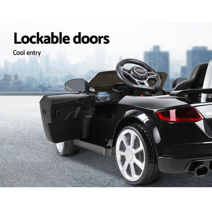 Kids Electric Ride On Car Audi Licensed Ttrs Toy Cars Remote 12V Battery Black