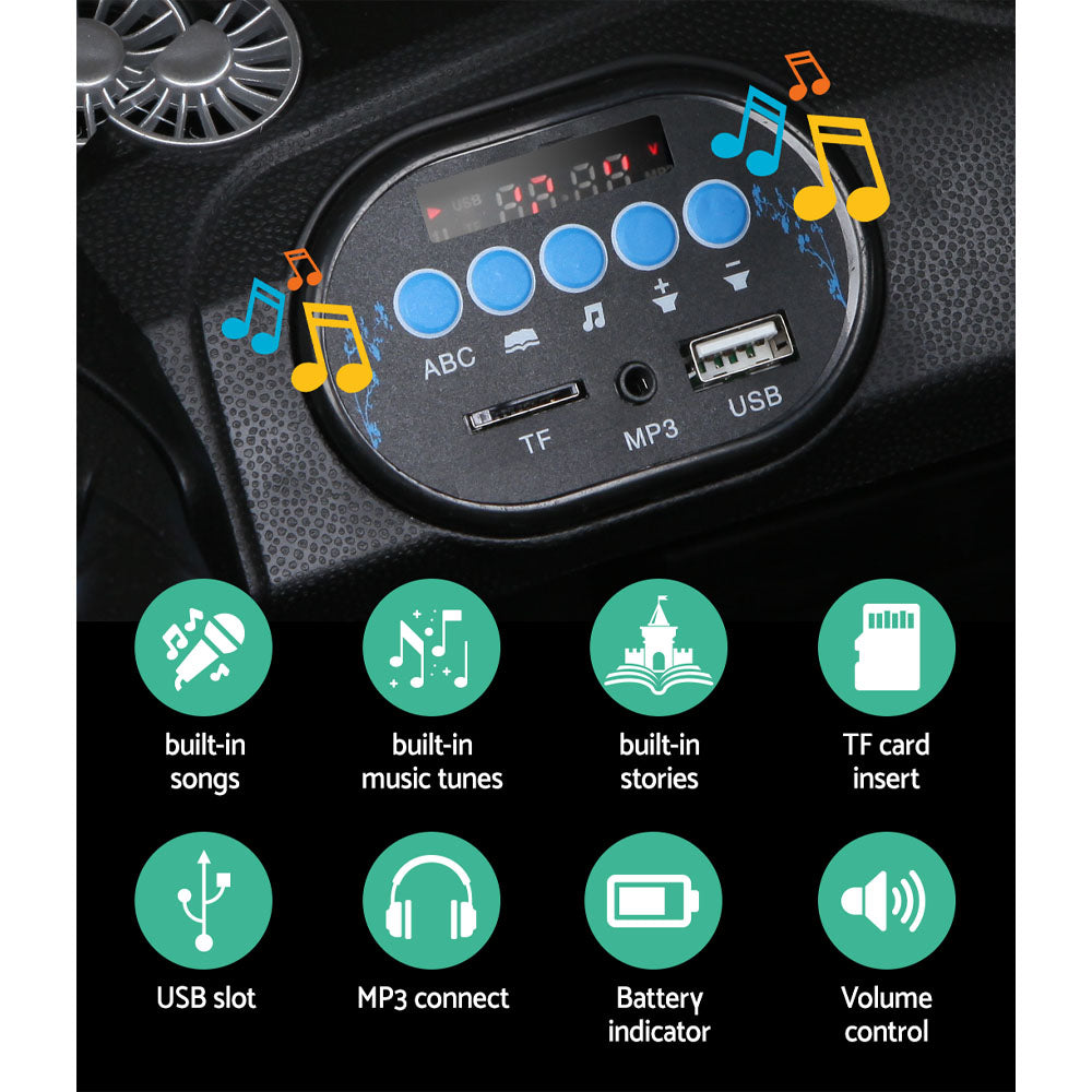 Kids Electric Ride On Car Audi Licensed Ttrs Toy Cars Remote 12V Battery Black